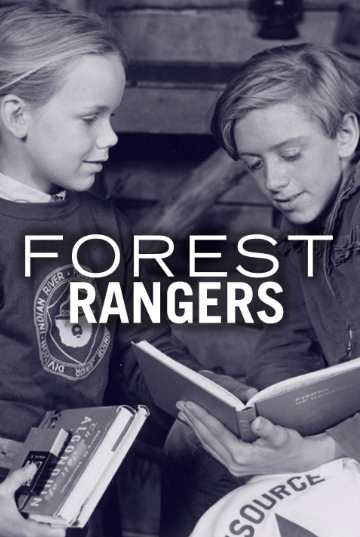 A young girl and boy in the poster for 1960s Canadian TV series The Forest Rangers