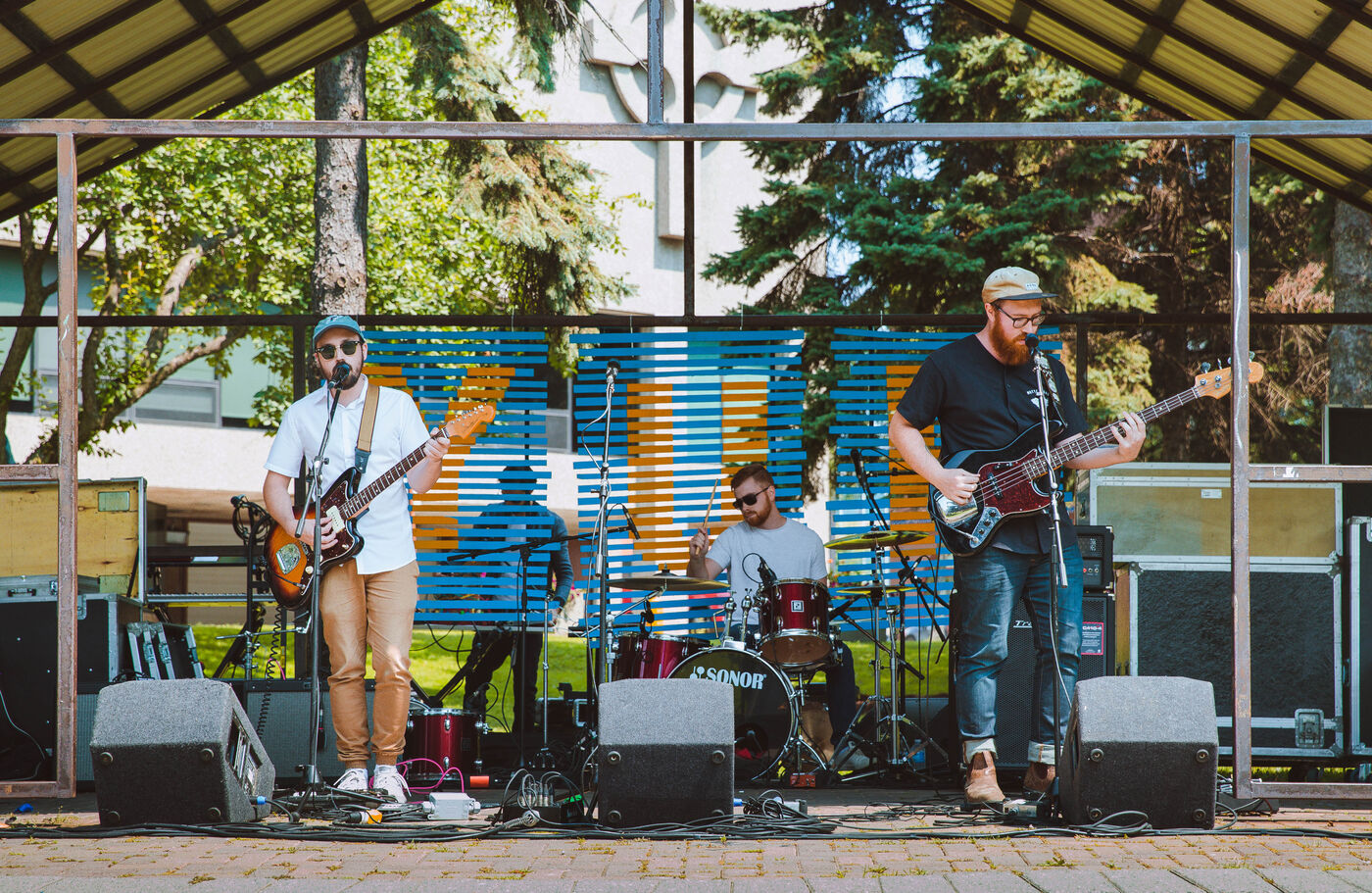 Band Performing at Outdoor Venue